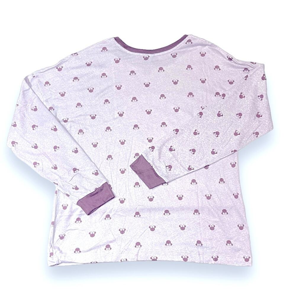 Disney Minnie Mouse Character 2-Piece Pajama Lounge Set Purple Medium - Picture 4 of 6